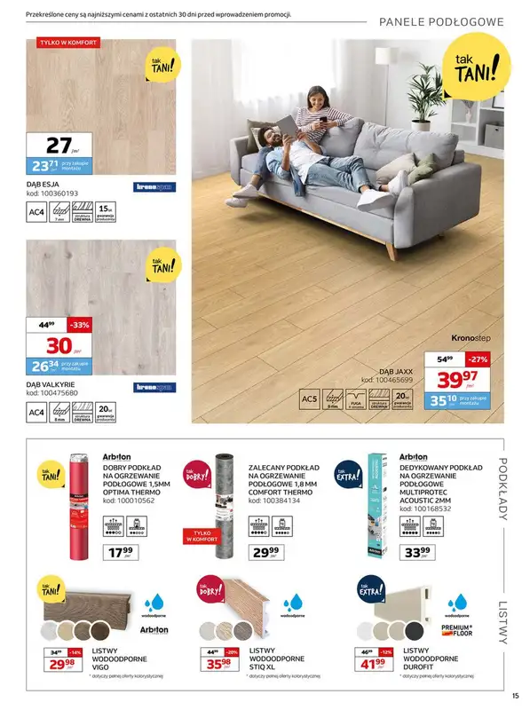 Komfort - gazetka promocyjna Gazetka od środy 19.02 do wtorku 25.03 - strona 15