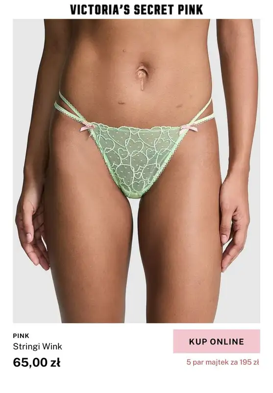 Victoria's Secret - gazetka promocyjna PINK: 5 par majtek za 195 zł od wtorku 25.02 do poniedziałku 03.03 - strona 9