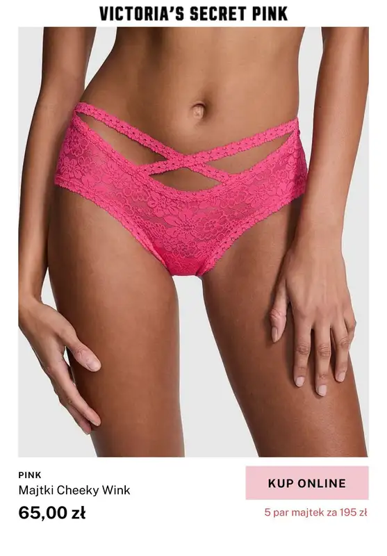 Victoria's Secret - gazetka promocyjna PINK: 5 par majtek za 195 zł od wtorku 25.02 do poniedziałku 03.03 - strona 3