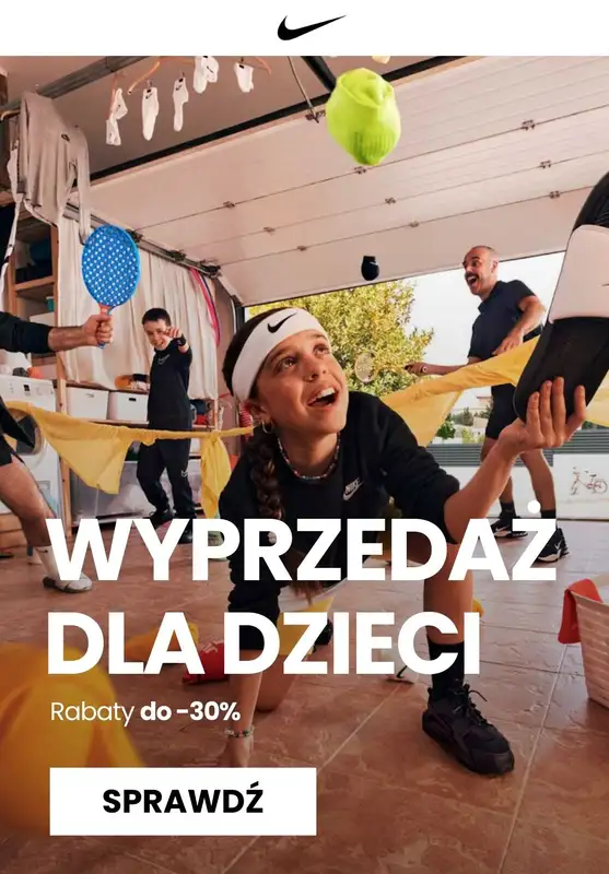 NIKE - gazetka promocyjna Do -30% Wyprzedaż produktów dla dzieci od wtorku 25.02 