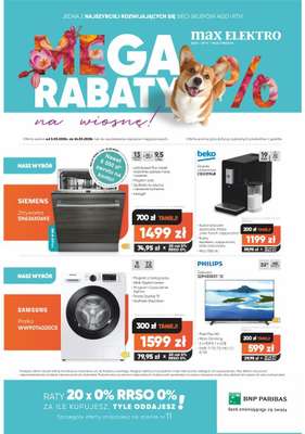 Max Elektro - gazetka promocyjna Gazetka od poniedziałku 03.03 do środy 26.03