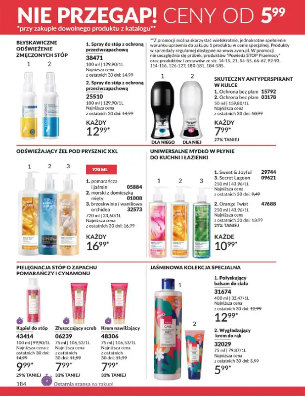 AVON - gazetka promocyjna Katalog Marzec 2025 od czwartku 06.03 do poniedziałku 31.03 - strona 184