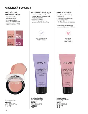 AVON - gazetka promocyjna Katalog Marzec 2025 od czwartku 06.03 do poniedziałku 31.03 - strona 44