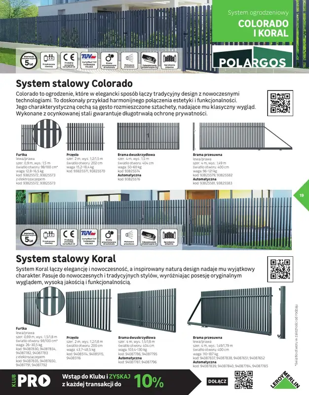 Leroy Merlin - gazetka promocyjna Katalog Ogrodzenia i domki narzędziowe 2025 od poniedziałku 10.03 do niedzieli 30.11 - strona 19