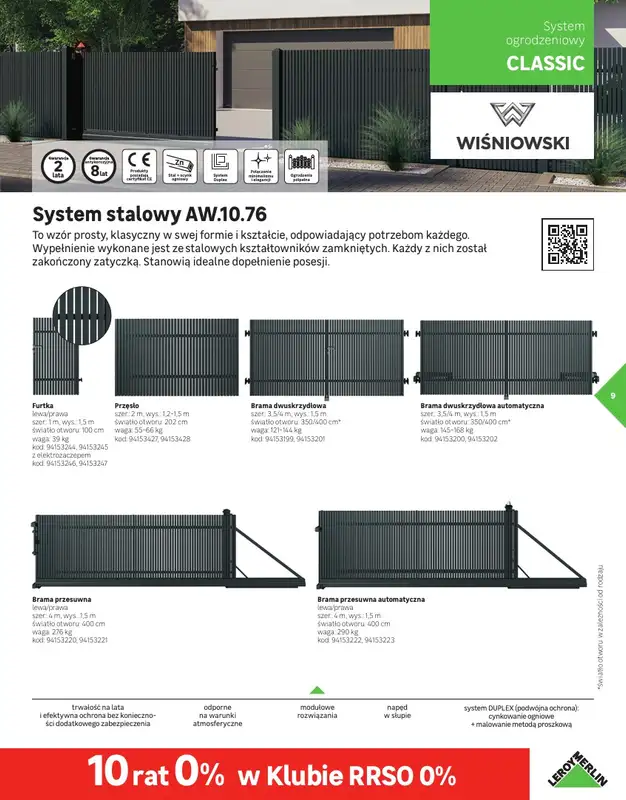 Leroy Merlin - gazetka promocyjna Katalog Ogrodzenia i domki narzędziowe 2025 od poniedziałku 10.03 do niedzieli 30.11 - strona 9
