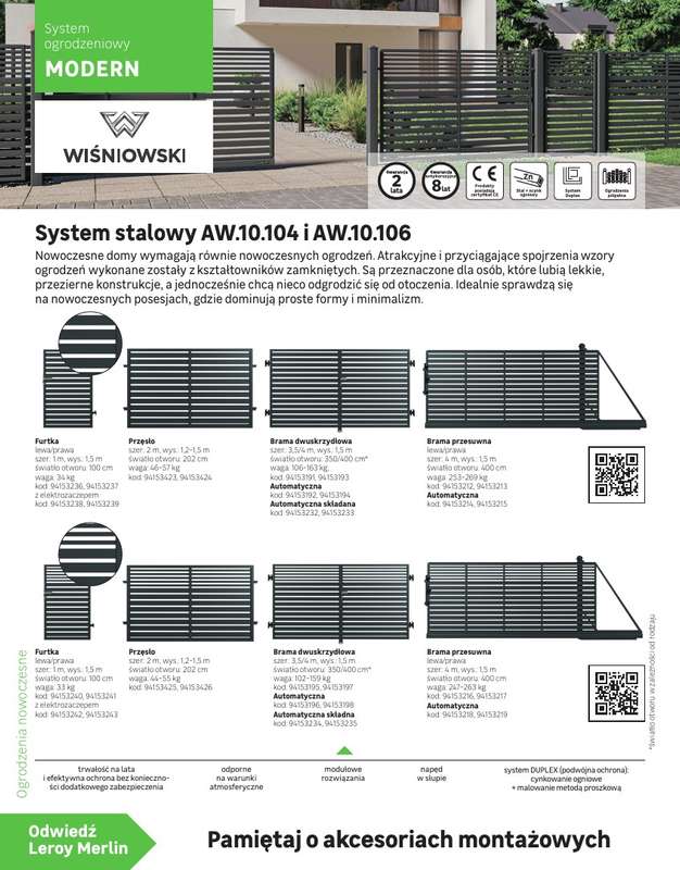 Leroy Merlin - gazetka promocyjna Katalog Ogrodzenia i domki narzędziowe 2025 od poniedziałku 10.03 do niedzieli 30.11 - strona 8