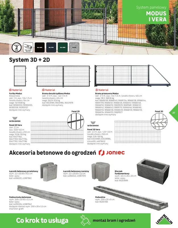 Leroy Merlin - gazetka promocyjna Katalog Ogrodzenia i domki narzędziowe 2025 od poniedziałku 10.03 do niedzieli 30.11 - strona 27