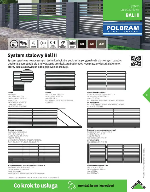 Leroy Merlin - gazetka promocyjna Katalog Ogrodzenia i domki narzędziowe 2025 od poniedziałku 10.03 do niedzieli 30.11 - strona 11