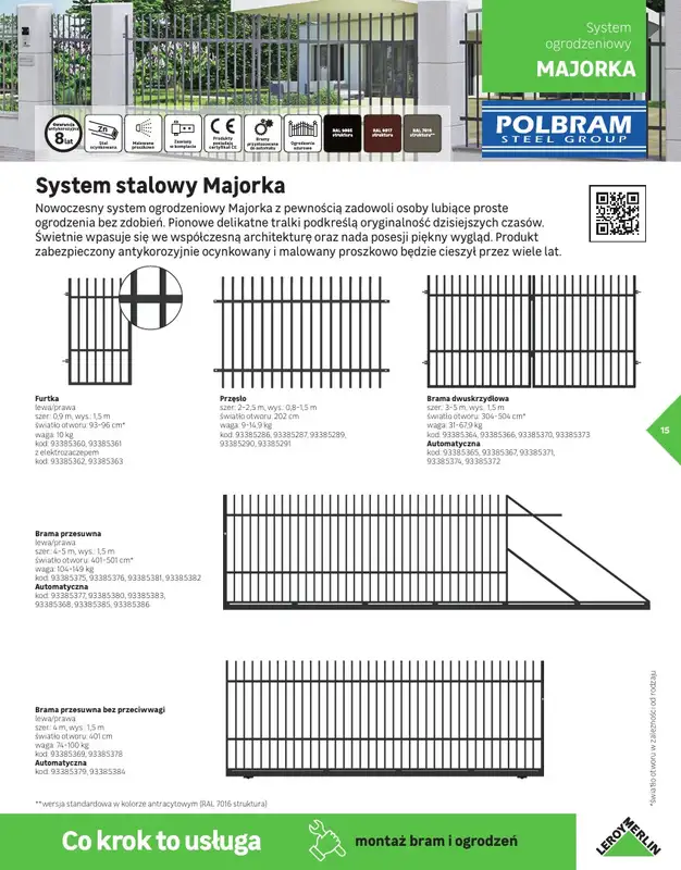Leroy Merlin - gazetka promocyjna Katalog Ogrodzenia i domki narzędziowe 2025 od poniedziałku 10.03 do niedzieli 30.11 - strona 15