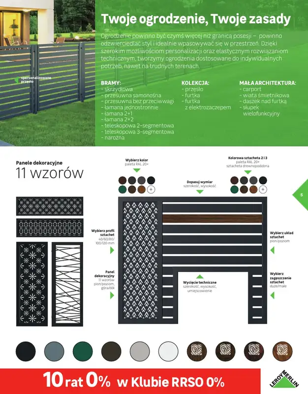 Leroy Merlin - gazetka promocyjna Katalog Ogrodzenia i domki narzędziowe 2025 od poniedziałku 10.03 do niedzieli 30.11 - strona 5
