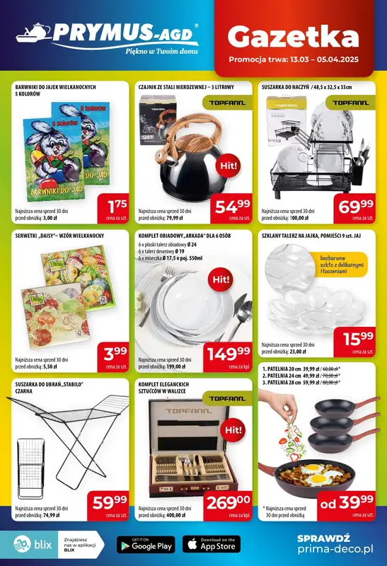 Prymus AGD / Prima Deco - gazetka promocyjna Gazetka od czwartku 13.03 do soboty 05.04