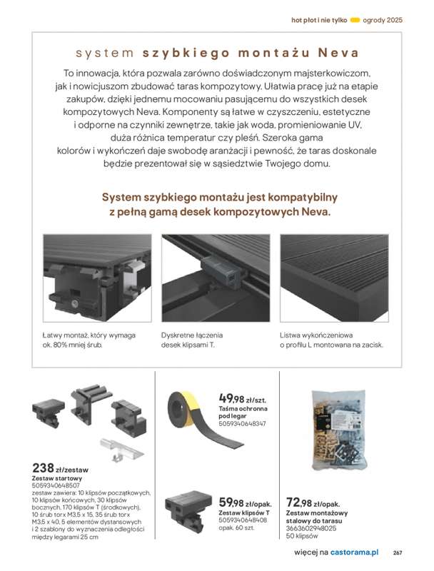 Castorama - gazetka promocyjna Katalog Ogrody, tarasy i balkony 2025 od środy 12.03 do środy 31.12 - strona 267