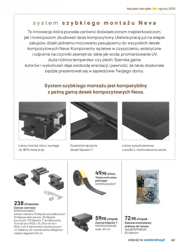 Castorama - gazetka promocyjna Katalog Ogrody, tarasy i balkony 2025 od środy 12.03 do środy 31.12 - strona 267