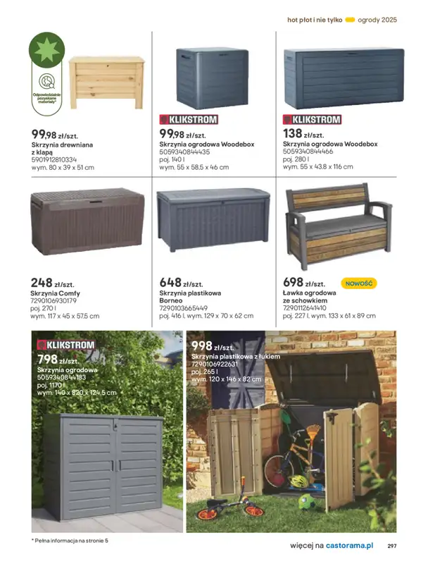 Castorama - gazetka promocyjna Katalog Ogrody, tarasy i balkony 2025 od środy 12.03 do środy 31.12 - strona 297