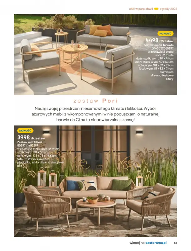 Castorama - gazetka promocyjna Katalog Ogrody, tarasy i balkony 2025 od środy 12.03 do środy 31.12 - strona 59