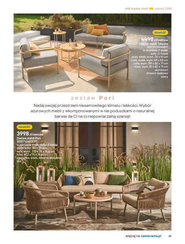 Castorama - gazetka promocyjna Katalog Ogrody, tarasy i balkony 2025 od 艣rody 12.03 do 艣rody 31.12 - strona 59 Castorama - gazetka promocyjna Katalog Ogrody, tarasy i balkony 2025 od 艣rody 12.03 do 艣rody 31.12 - strona 59