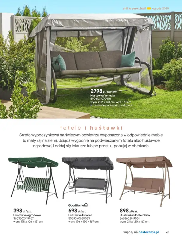 Castorama - gazetka promocyjna Katalog Ogrody, tarasy i balkony 2025 od środy 12.03 do środy 31.12 - strona 67