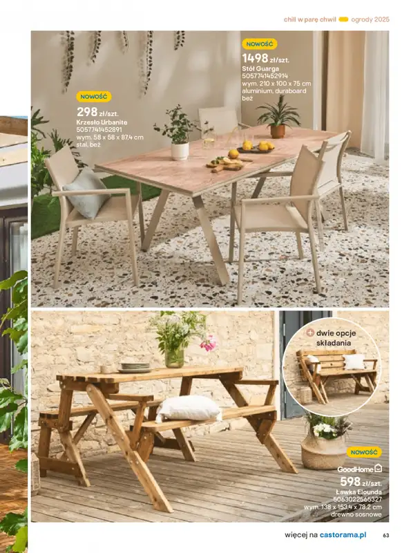 Castorama - gazetka promocyjna Katalog Ogrody, tarasy i balkony 2025 od środy 12.03 do środy 31.12 - strona 63