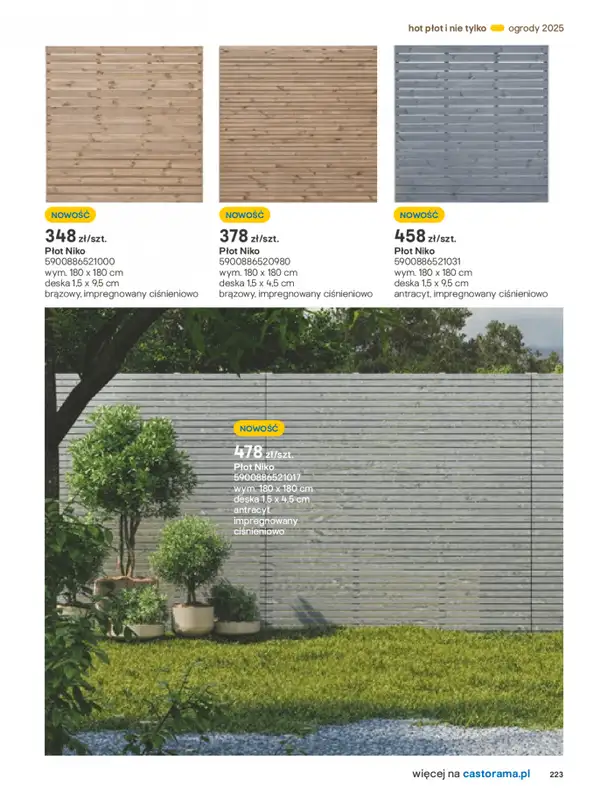 Castorama - gazetka promocyjna Katalog Ogrody, tarasy i balkony 2025 od środy 12.03 do środy 31.12 - strona 223