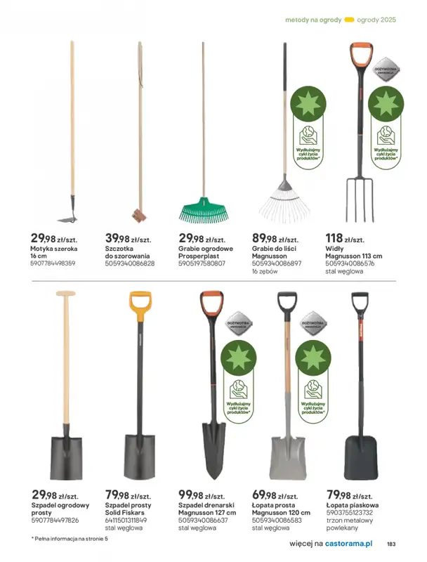 Castorama - gazetka promocyjna Katalog Ogrody, tarasy i balkony 2025 od środy 12.03 do środy 31.12 - strona 183