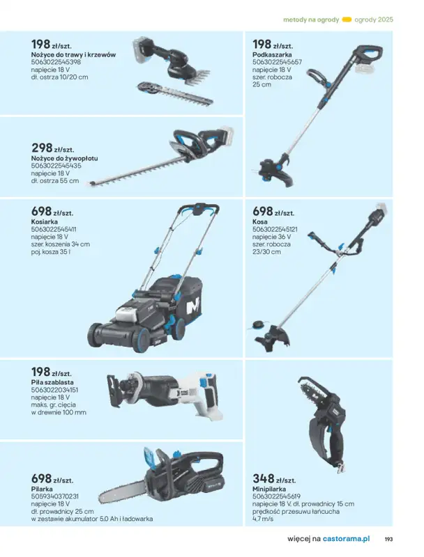 Castorama - gazetka promocyjna Katalog Ogrody, tarasy i balkony 2025 od środy 12.03 do środy 31.12 - strona 193