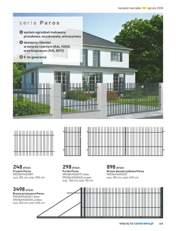 Castorama - gazetka promocyjna Katalog Ogrody, tarasy i balkony 2025 od środy 12.03 do środy 31.12 - strona 233