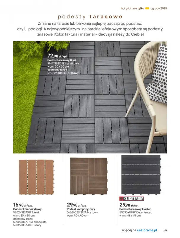 Castorama - gazetka promocyjna Katalog Ogrody, tarasy i balkony 2025 od środy 12.03 do środy 31.12 - strona 271