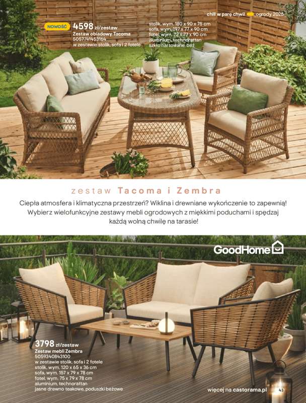 Castorama - gazetka promocyjna Katalog Ogrody, tarasy i balkony 2025 od 艣rody 12.03 do 艣rody 31.12 - strona 43 Castorama - gazetka promocyjna Katalog Ogrody, tarasy i balkony 2025 od 艣rody 12.03 do 艣rody 31.12 - strona 43