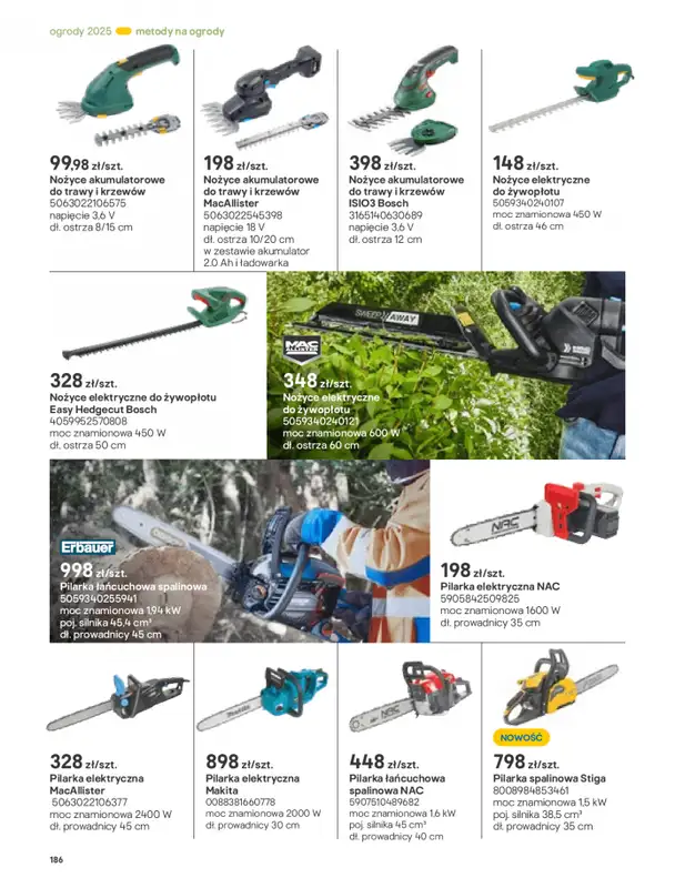 Castorama - gazetka promocyjna Katalog Ogrody, tarasy i balkony 2025 od środy 12.03 do środy 31.12 - strona 186
