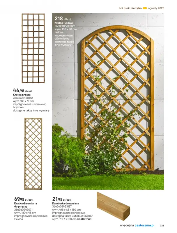 Castorama - gazetka promocyjna Katalog Ogrody, tarasy i balkony 2025 od środy 12.03 do środy 31.12 - strona 225