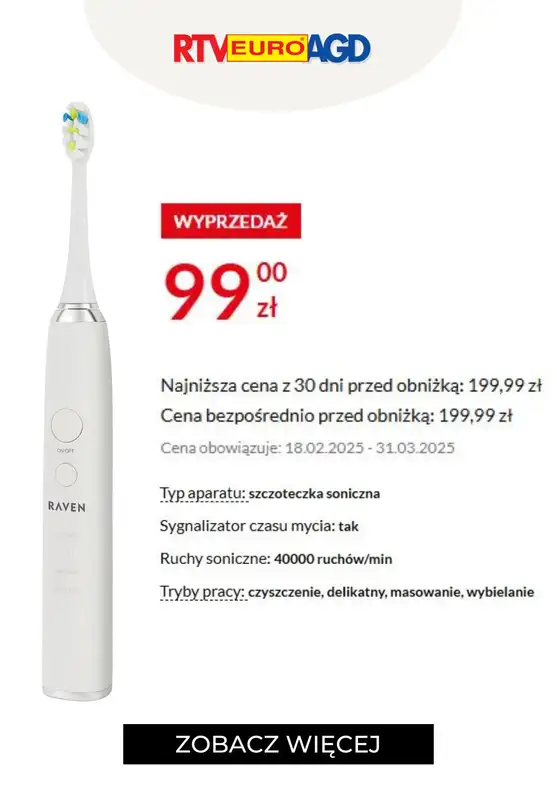 RTV EURO AGD - gazetka promocyjna Szczoteczki elektryczne w supercenach! od piątku 14.03 do poniedziałku 31.03 - strona 6
