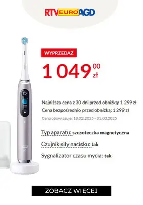 RTV EURO AGD - gazetka promocyjna Szczoteczki elektryczne w supercenach! od piątku 14.03 do poniedziałku 31.03 - strona 4 RTV EURO AGD - gazetka promocyjna Szczoteczki elektryczne w supercenach! od piątku 14.03 do poniedziałku 31.03 - strona 4
