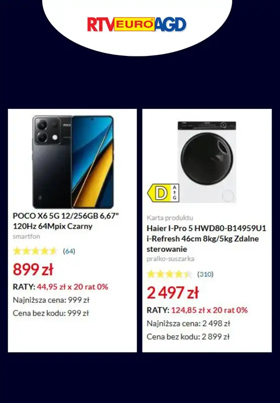 RTV EURO AGD - gazetka promocyjna Turbo rabaty! od piątku 14.03 do poniedziałku 17.03 - strona 3