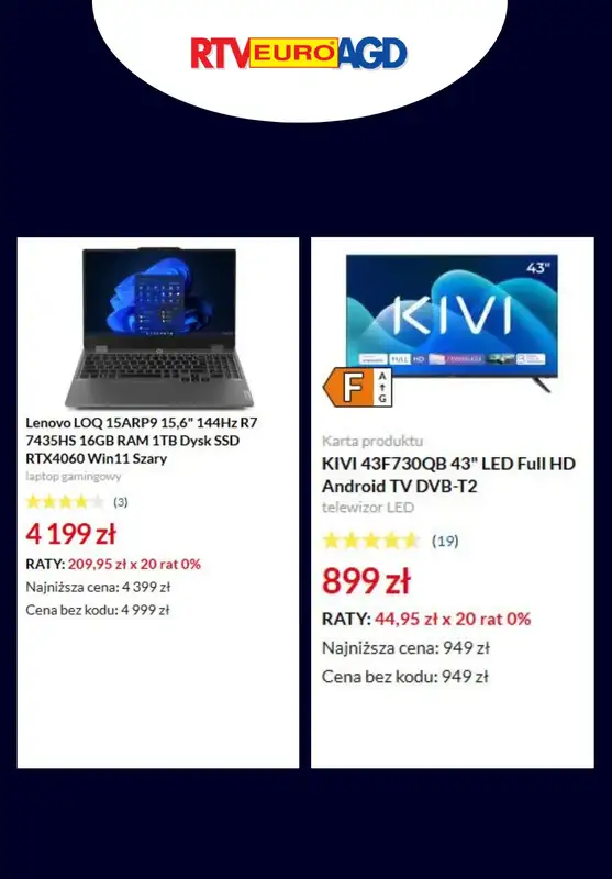 RTV EURO AGD - gazetka promocyjna Turbo rabaty! od piątku 14.03 do poniedziałku 17.03 - strona 4