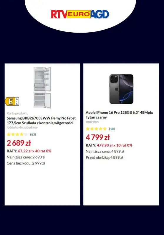 RTV EURO AGD - gazetka promocyjna Turbo rabaty! od piątku 14.03 do poniedziałku 17.03 - strona 5