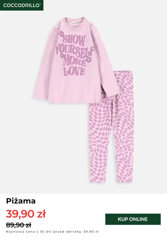 Coccodrillo - gazetka promocyjna Wyprzedaż - piżamy już od 39,90 zł od poniedziałku 17.03 do środy 26.03 - strona 8