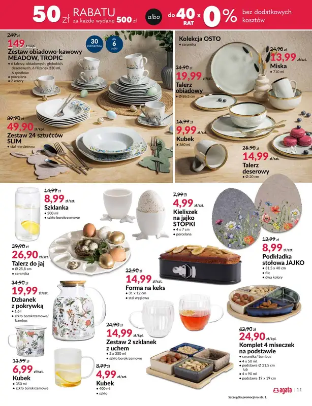 Salony Agata - gazetka promocyjna Meble ogrodowe i dodatki w jeszcze niższych cenach od środy 26.03 do niedzieli 13.04 - strona 11