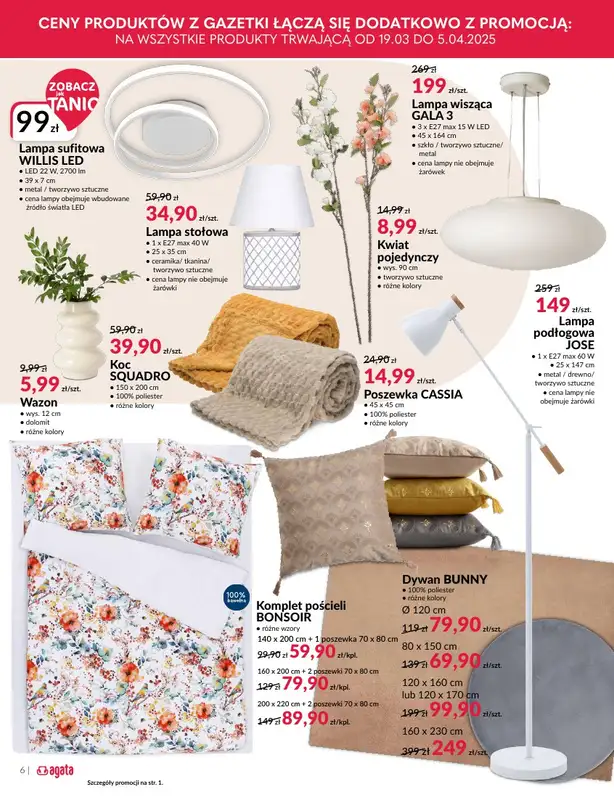 Salony Agata - gazetka promocyjna Meble ogrodowe i dodatki w jeszcze niższych cenach od środy 26.03 do niedzieli 13.04 - strona 6