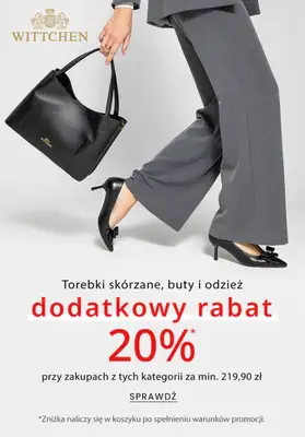 #Moda na wiosnę - gazetka promocyjna Wittchen | Dodatkowe -20% na torebki, buty i odzież od wtorku 25.03 