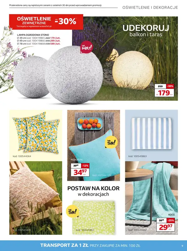 Komfort - gazetka promocyjna Gazetka od środy 26.03 do wtorku 06.05 - strona 9