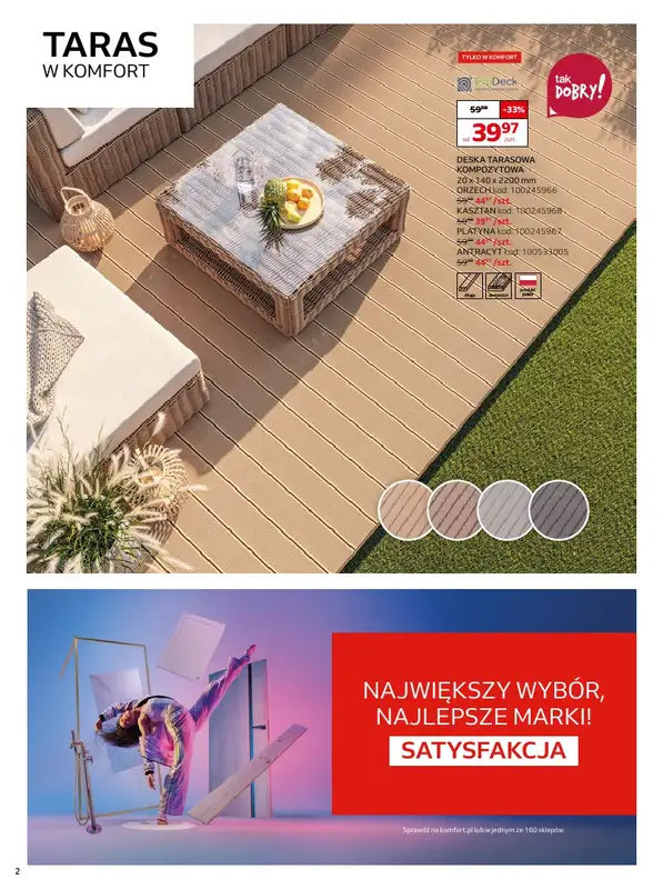 Komfort - gazetka promocyjna Gazetka od środy 26.03 do wtorku 06.05 - strona 2