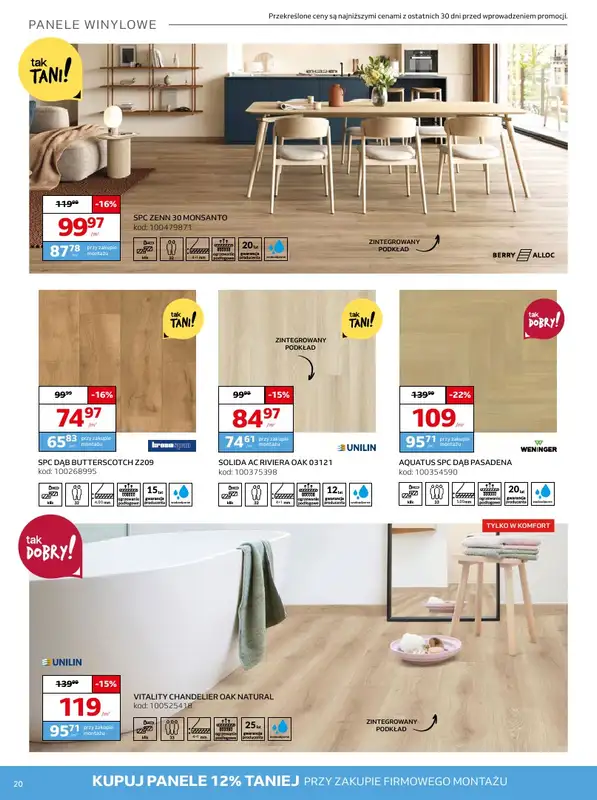 Komfort - gazetka promocyjna Gazetka od środy 26.03 do wtorku 06.05 - strona 20