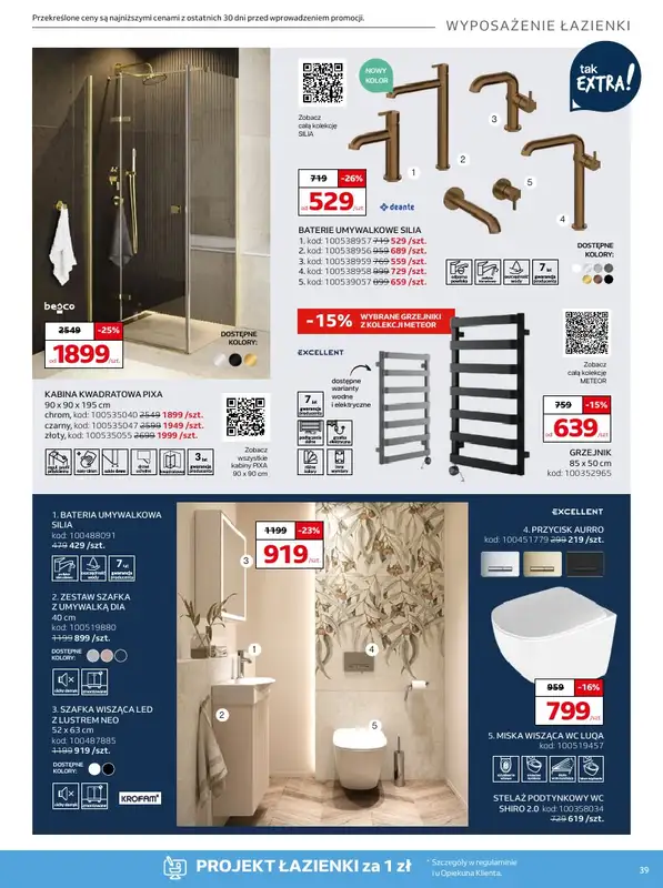 Komfort - gazetka promocyjna Gazetka od środy 26.03 do wtorku 06.05 - strona 39