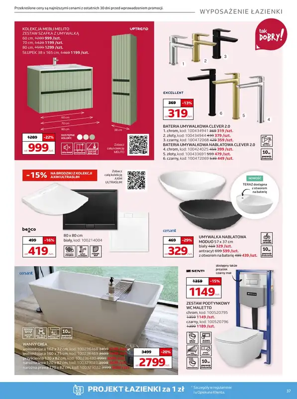 Komfort - gazetka promocyjna Gazetka od środy 26.03 do wtorku 06.05 - strona 37