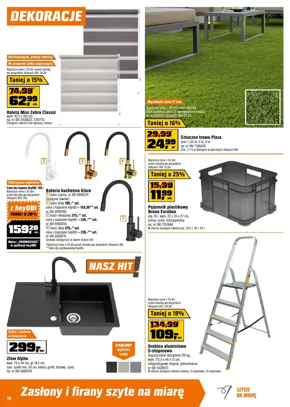 OBI - gazetka promocyjna Gazetka od środy 26.03 do wtorku 08.04 - strona 10