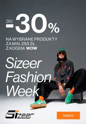 #Moda na wiosnę - gazetka promocyjna Sizeer | Do -30% na wybrane produkty przy min. 250 zł od środy 26.03 do środy 02.04