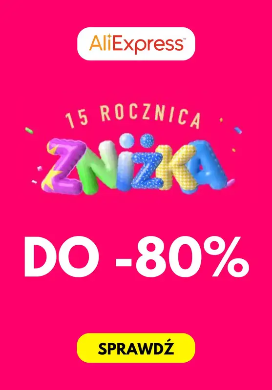 AliExpress - gazetka promocyjna Do -80% na 15-tą rocznicę od środy 26.03 