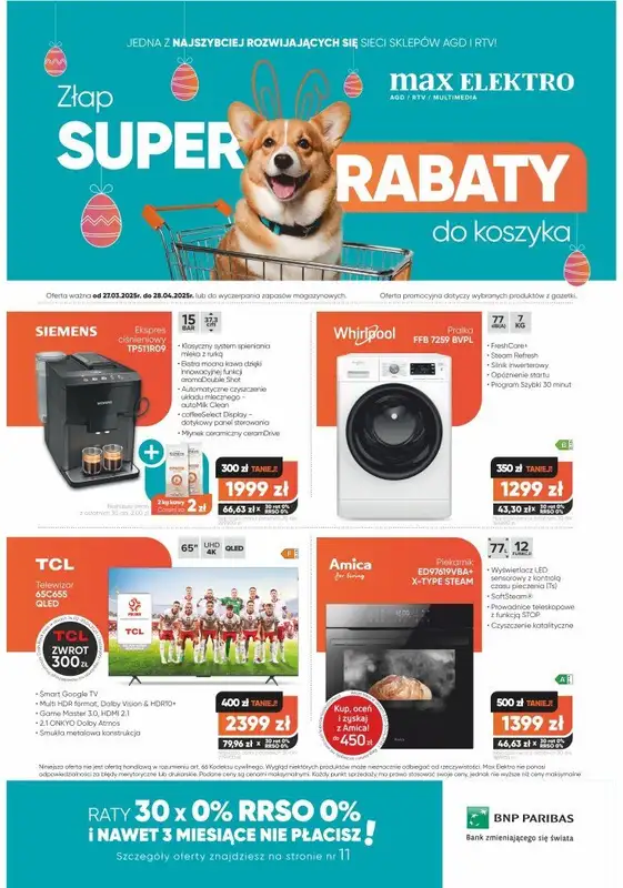 Max Elektro - gazetka promocyjna Gazetka od czwartku 27.03 do poniedziałku 28.04