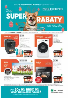 Max Elektro - gazetka promocyjna Gazetka od czwartku 27.03 do poniedziałku 28.04 Max Elektro - gazetka promocyjna Gazetka od czwartku 27.03 do poniedziałku 28.04