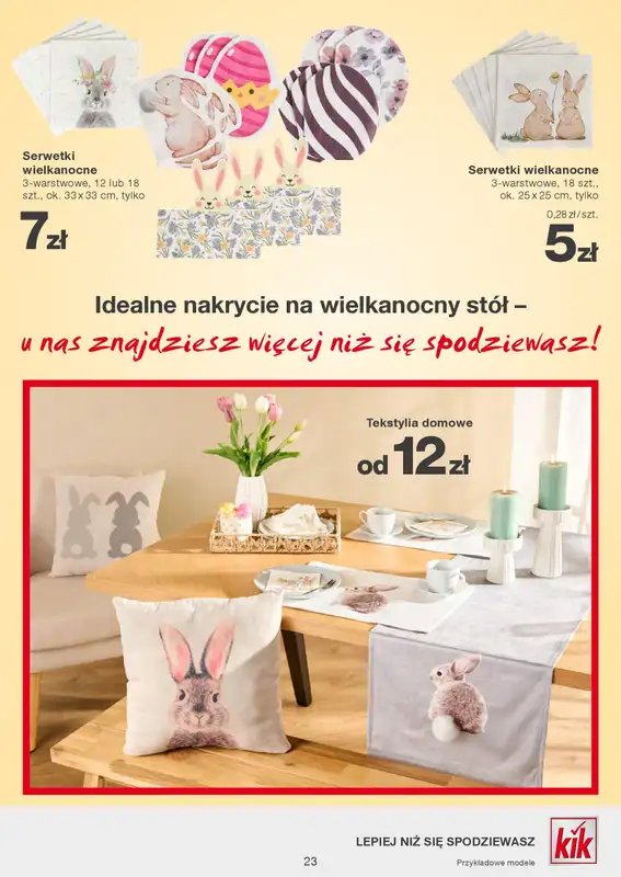 KiK - gazetka promocyjna Gazetka od poniedziałku 31.03 do niedzieli 06.04 - strona 23